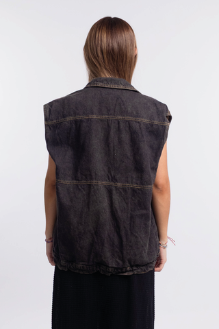 Chaleco denim negro - 4