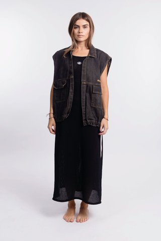 Chaleco denim negro - 5