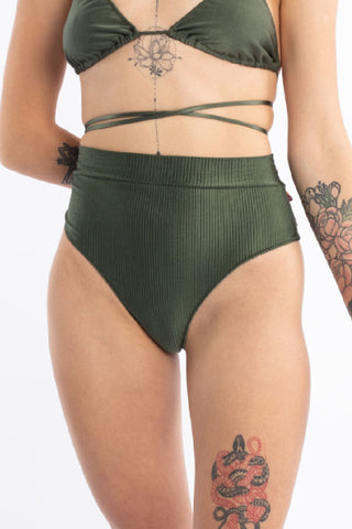 Bottom High Colaless Shine- Canalé Verde