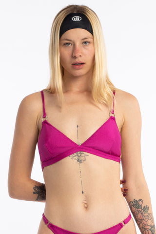 Top Triangulo Fucsia