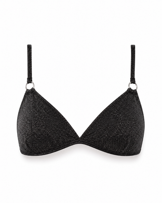 Top Triangulo Lurex Negro