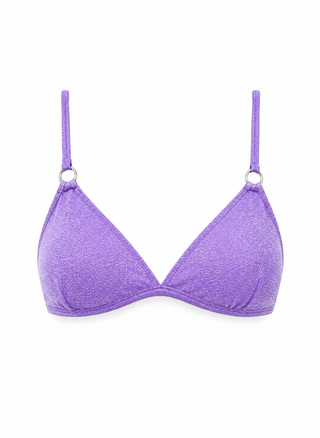Top Triangulo Lurex Violeta