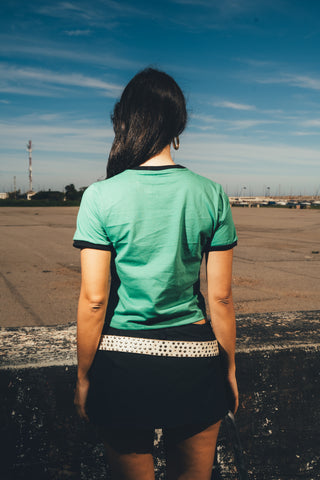 Remera Ringer Verde - 4