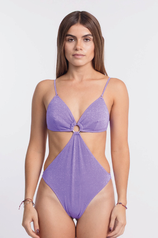 Malla Argolla Lurex Violeta
