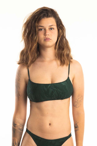 Top Musculosa Textura Hojas