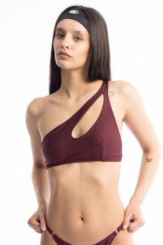 Top Irregular Shine - Bordeaux